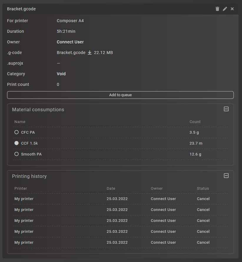 File inspector