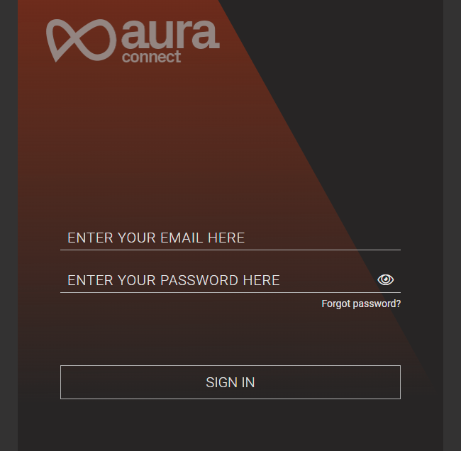 Login screen