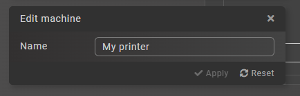 Printer info form